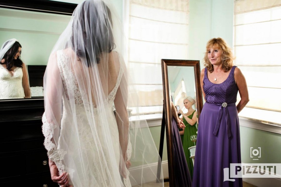 Bride And Mom Getting Ready