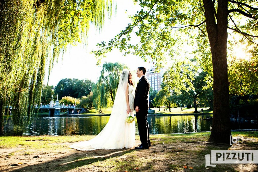 Boston Public Garden -Bride And Groom
