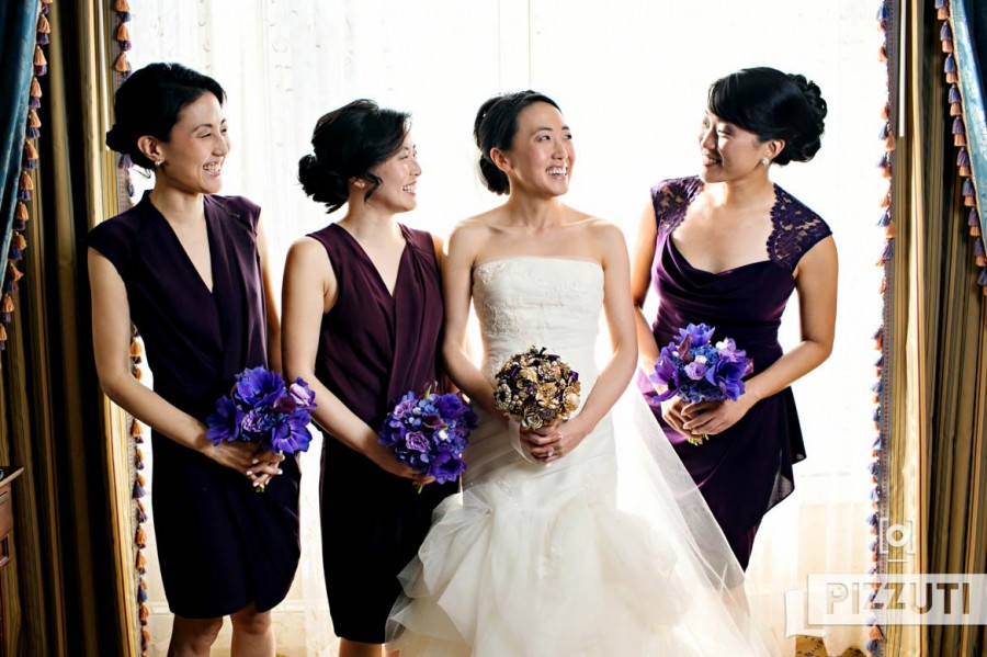 Boston Harbor Hotel Bride With Bridesmaids