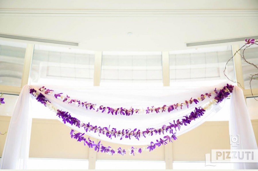 Purple Flowers and Ceremony Decoration