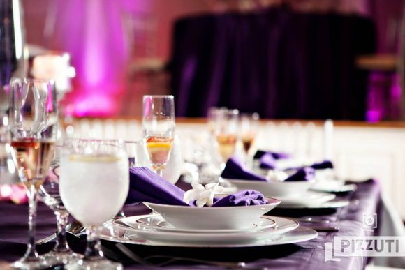 purple wedding details
