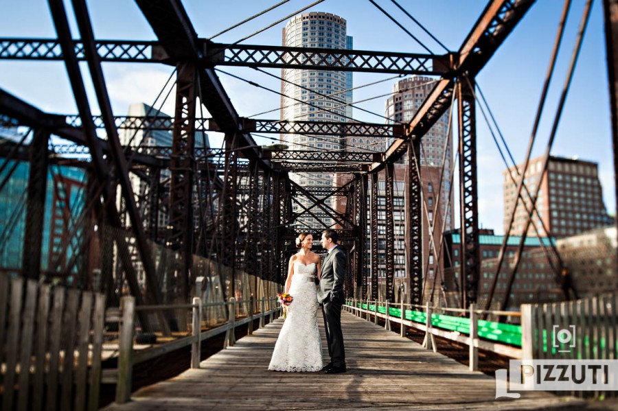 Boston fall rock the dress on the bridge