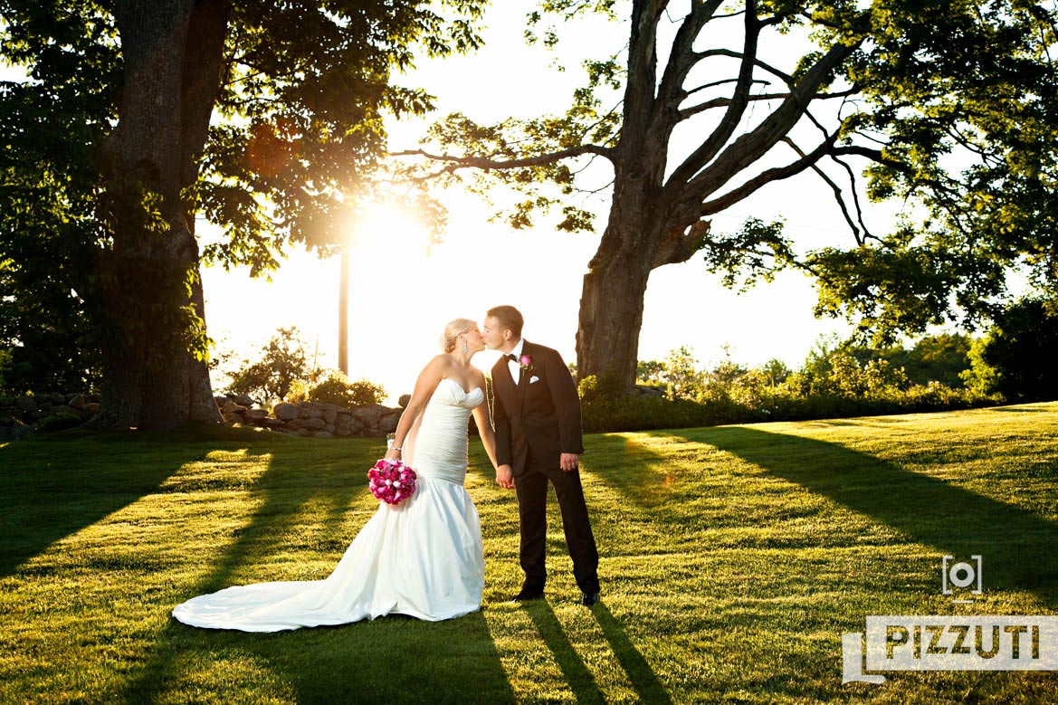 couple posing on their wedding day