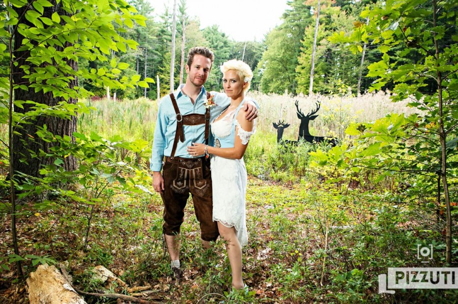 Bavarian Circus Theme Wedding Backyard