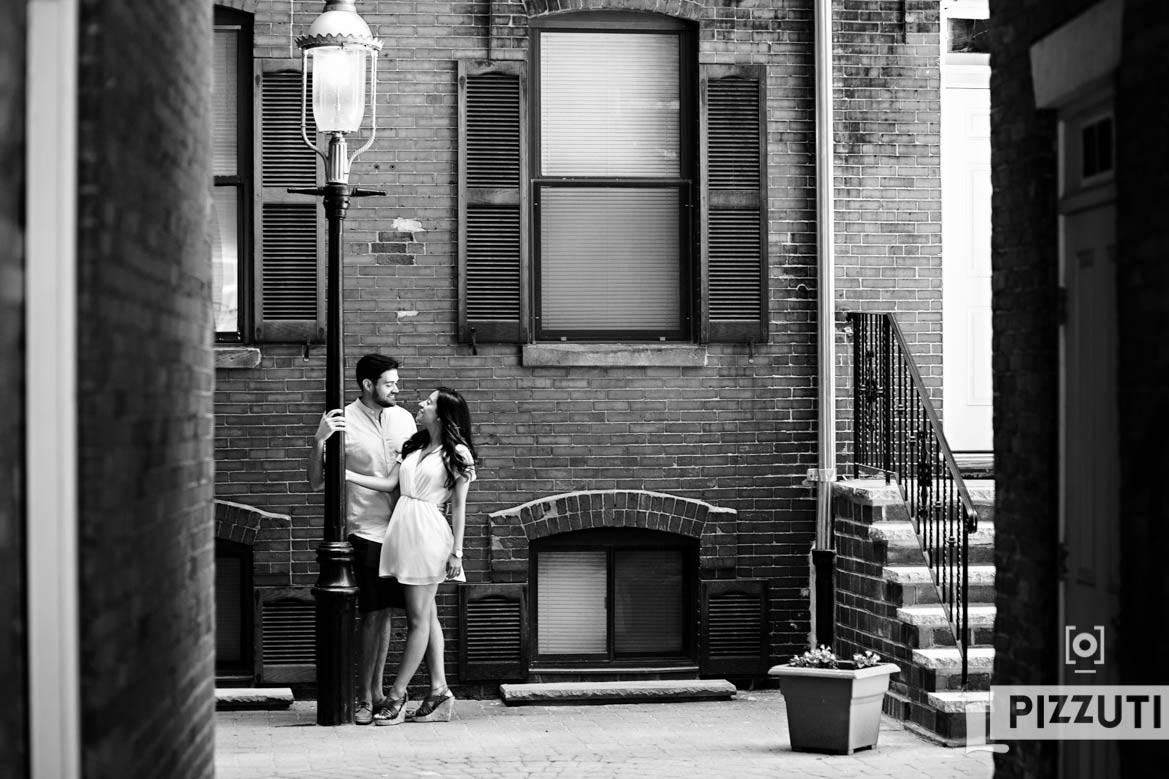 boston north end engagement session