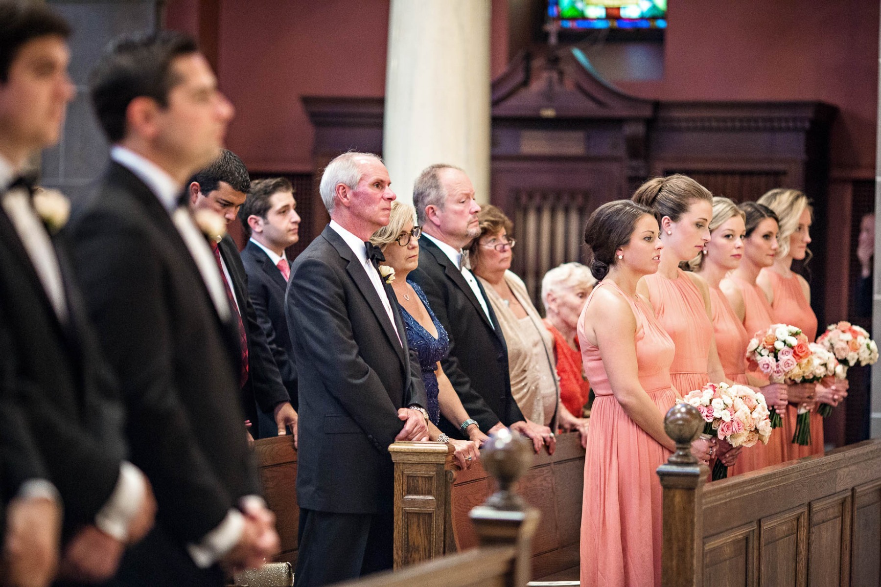 family-bridesmaids-ceremony-holy-cross