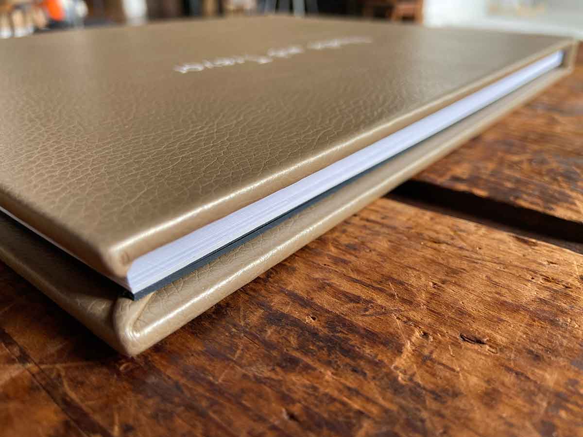 wedding-album-gold-sideview gold wedding album sideview
