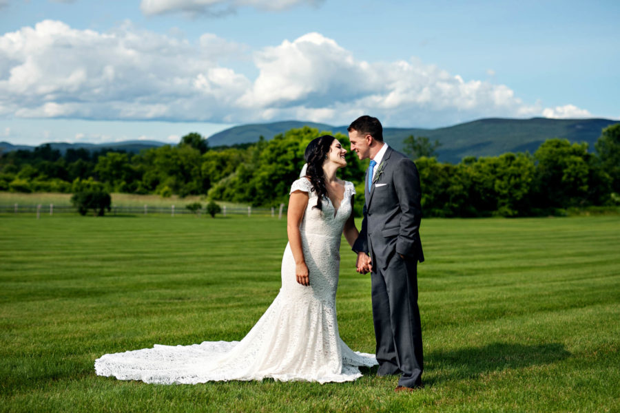 countryside wedding couple Vermont